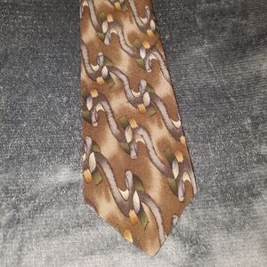 Tan & Brown Waves Necktie NWOT